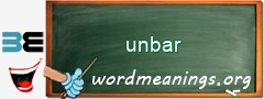 WordMeaning blackboard for unbar